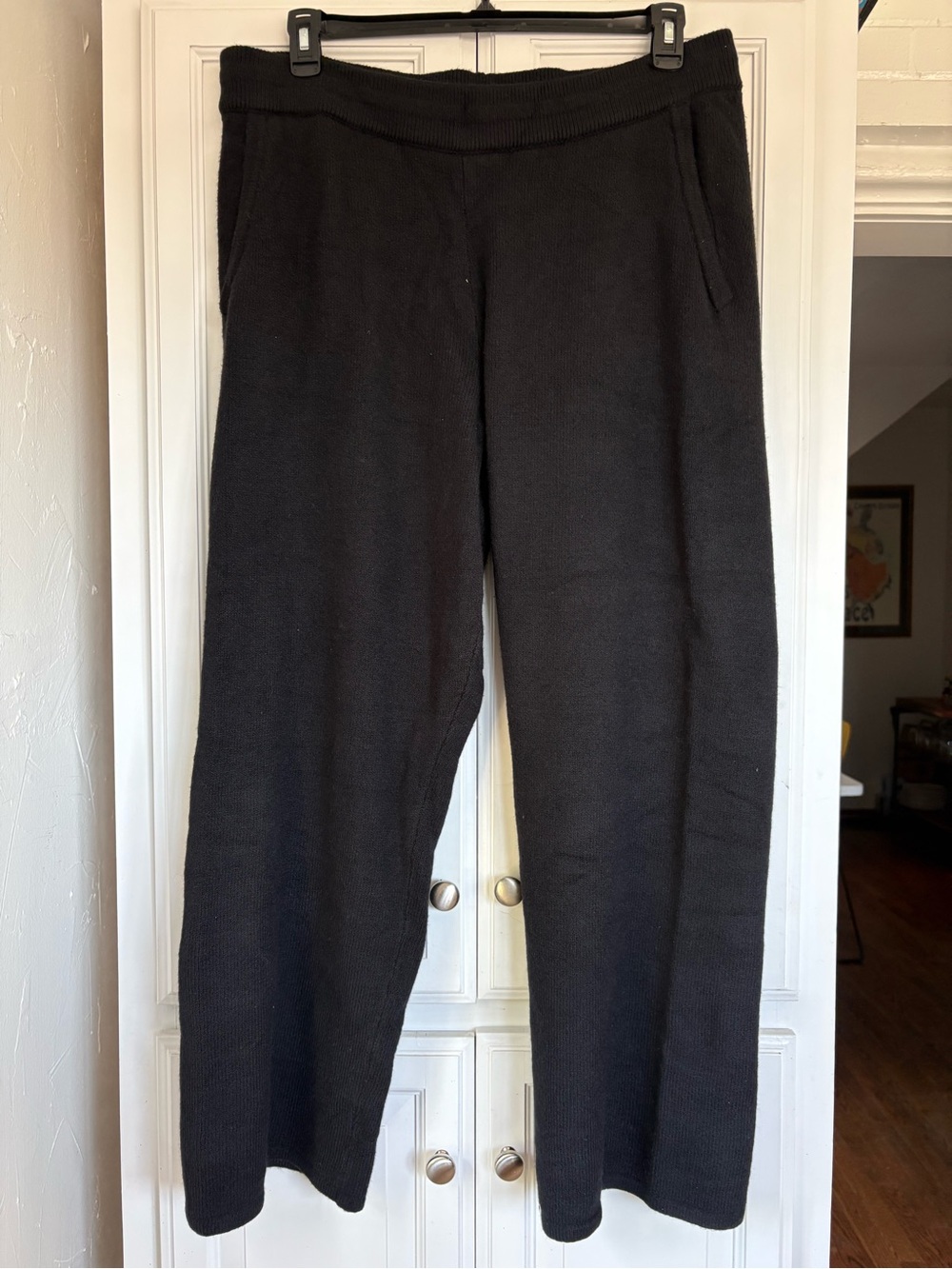 Old Navy SoSoft Black High Waisted Sweater Pants in Size XL
